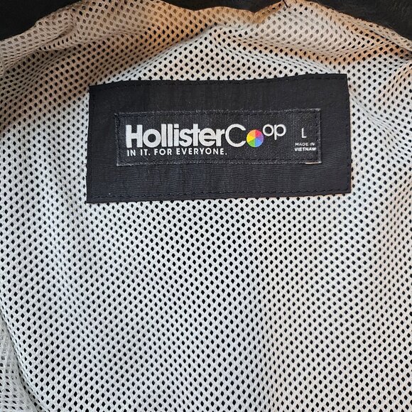 Hollister California Men's Black & White Windbreaker Jacket - Size L - Picture 8 of 9